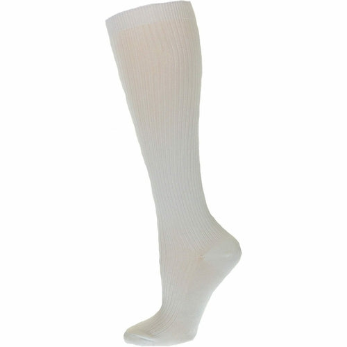 Knee High Women's Socks in Ribbed Rayon 2 Pair Pack Silky Socks for