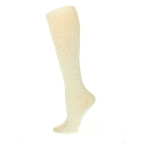 Knee High Women's Socks in Ribbed Rayon 2 Pair Pack Silky Socks for
