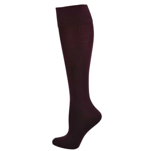 Women's Classic Flat Knit Opaque Nylon Knee High Socks - Girls' School