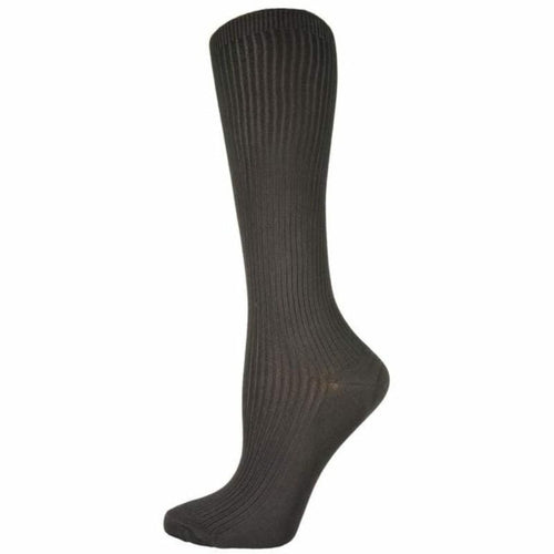 Knee High Women's Socks in Ribbed Rayon 2 Pair Pack Silky Socks for