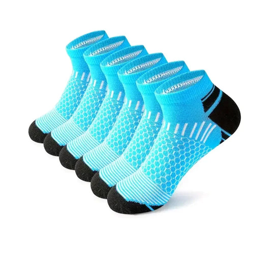 6 pairs Men's Short Sports Socks - Moisture-Wicking, Breathable,
