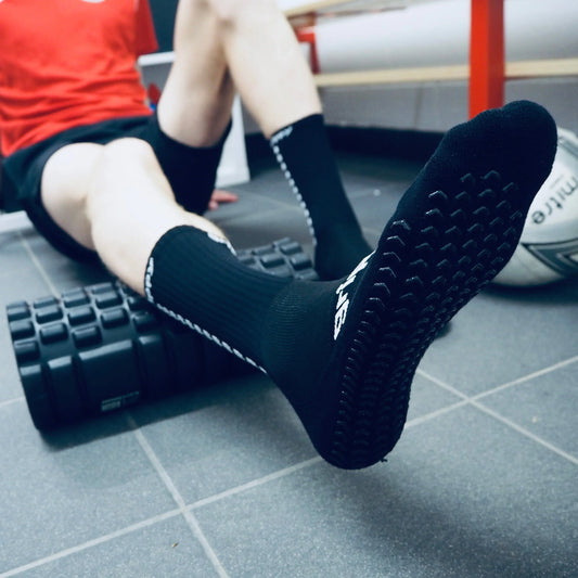 Grippy Black Football Grip Socks