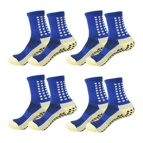 4 Pairs Anti-slip Football Socks Men Woman Non-slip Soccer Basketball