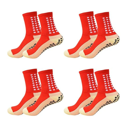 4 Pairs Anti-slip Football Socks Men Woman Non-slip Soccer Basketball