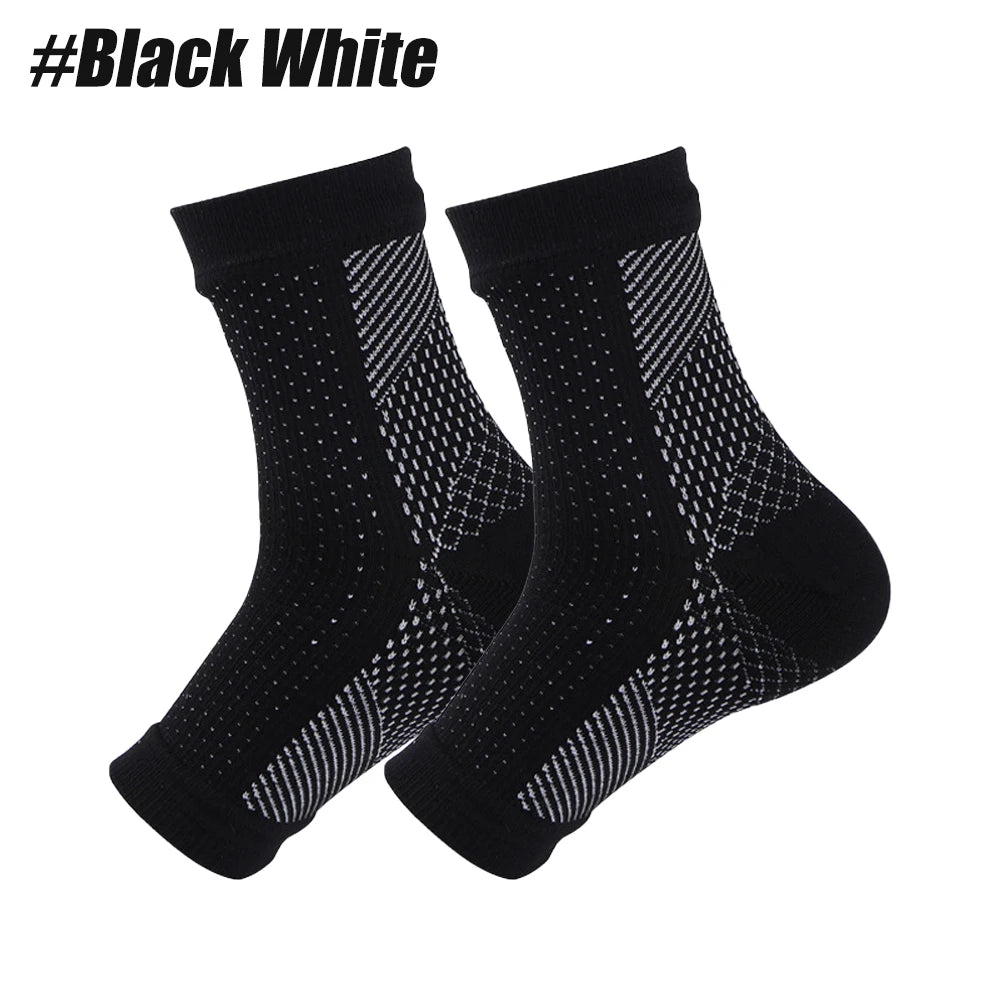 1Pair Unisex Compression Socks Ankle Support Brace Soothing Design for