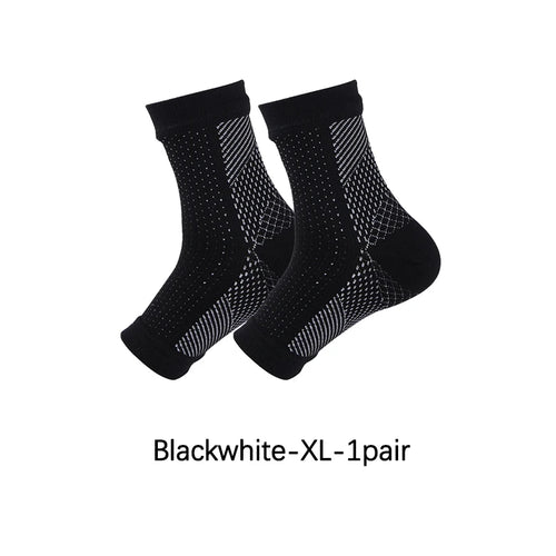 1Pair Unisex Compression Socks Ankle Support Brace Soothing Design for