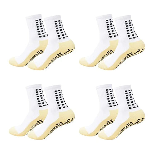 4 Pairs Anti-slip Football Socks Men Woman Non-slip Soccer Basketball