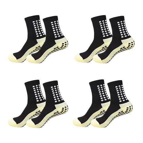 4 Pairs Anti-slip Football Socks Men Woman Non-slip Soccer Basketball