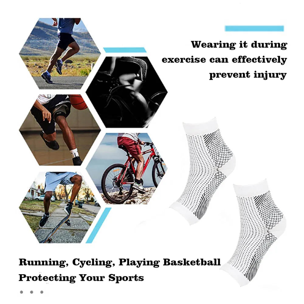1Pair Neuropathy Socks Ankle Protector Anti Fatigue Compression Foot