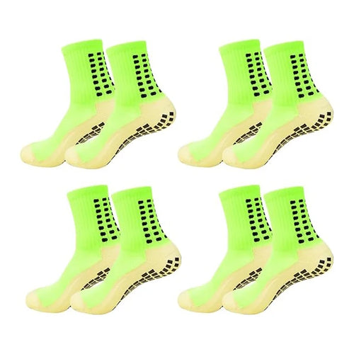 4 Pairs Anti-slip Football Socks Men Woman Non-slip Soccer Basketball