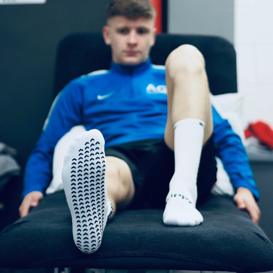Grippy White Football Grip Socks