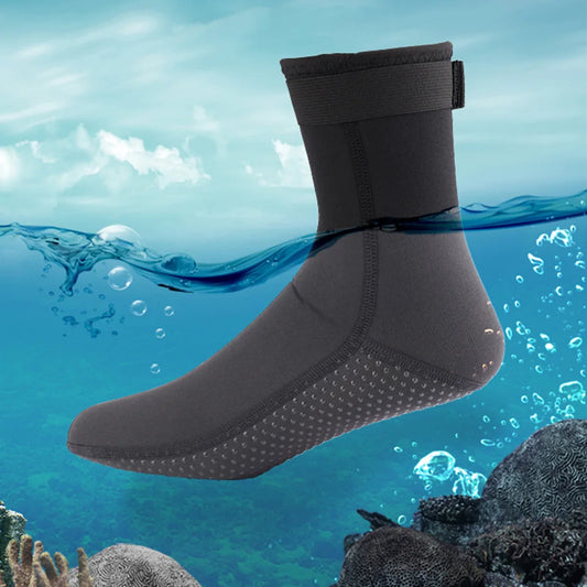 3mm Neoprene Diving Socks Wetsuit Shoes Non-slip Adult Warm Patchwork